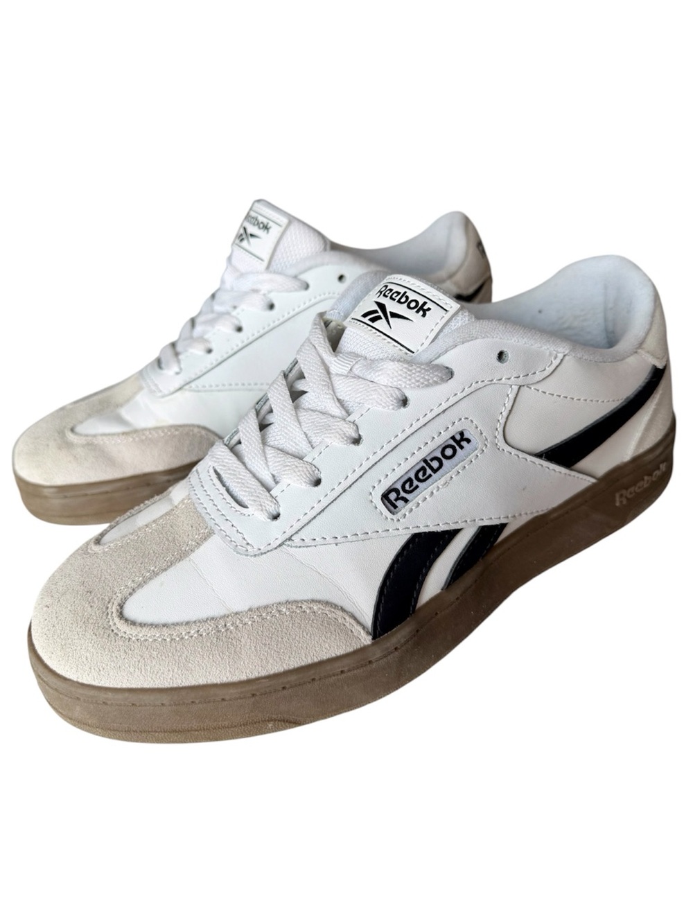 Reebok Women’s Forte Lounger Sneakers White/Black Sz 8-1/2